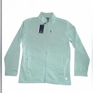 Maelreg Performance Jacket Girls Size 14-16 Youth Dusty Green Full Zip NWT